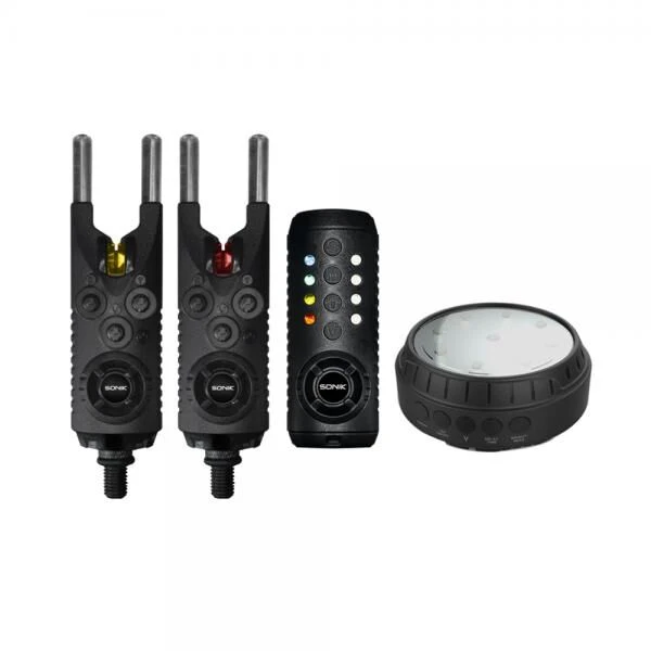 Sonik Gizmo 2+1 Bite Alarms + Bivvy Lamp 3 Sonik Gizmo 2+1 Bite Alarms + Bivvy Lamp