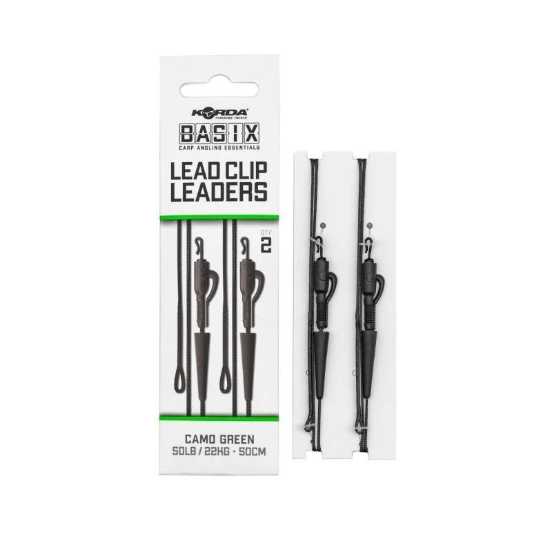 Korda Basix Lead Clip Leaders 3 Korda Basix Lead Clip Leaders